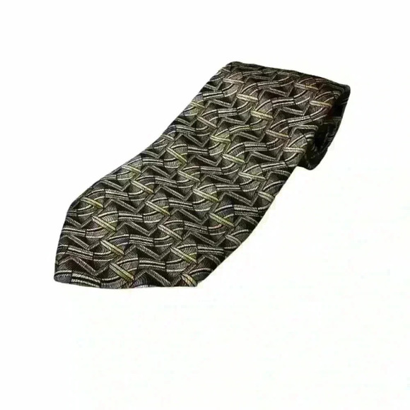 Men’s Vintage 1990s Jerry Garcia Tie - 100% Silk - Abstract Pattern - Picture 4 of 9